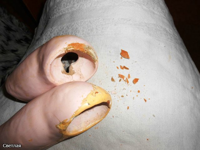 Как я чищу антикварных кукол. Следы времени или грязь? + БОНУС, находим руку мастера