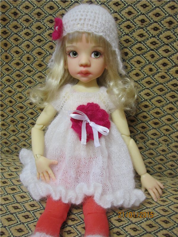 Белая розочка. Кукла Kaye Wiggs