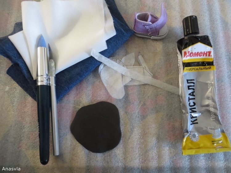 Кеды для Мари Мастер класс по кукольной обуви (фото 2)