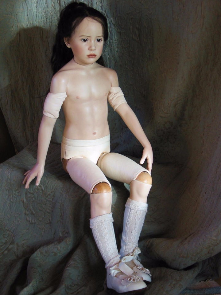 Процесс создания фарфоровых кукол - Джинн Гросс (Jeanne Gross). Часть третья: Стефани (Stephanie). Вишенка на торте (фото 5)