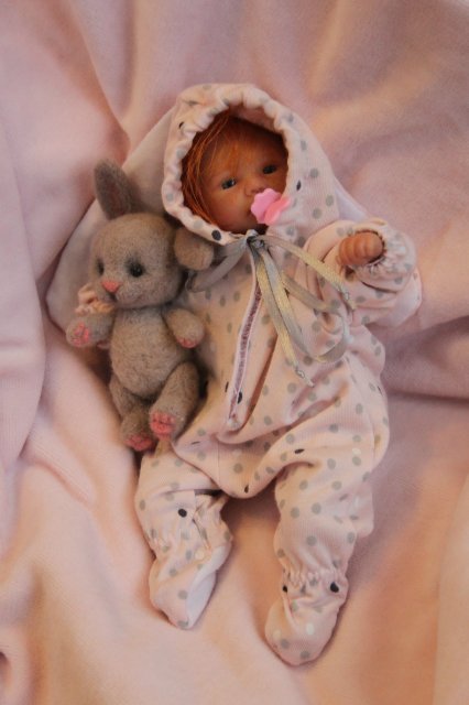 Манюня мини кукла-реборн Элины Кудрвцевой