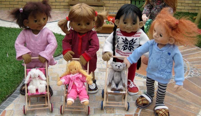 Теплые, фетровые сердца! Текстильные куклы Steffi | Бэйбики Теплые, фетровые сердца! Текстильные куклы Steffi