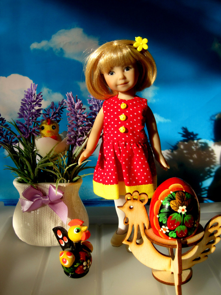 Прогулка в парке. Галочка - коллекционная куколка Дианы Эффнер