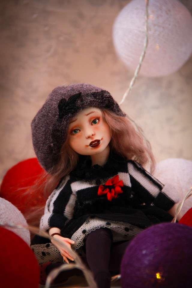 Анук. Маленькая эльфийка. Фарфоровая шарнирная кукла