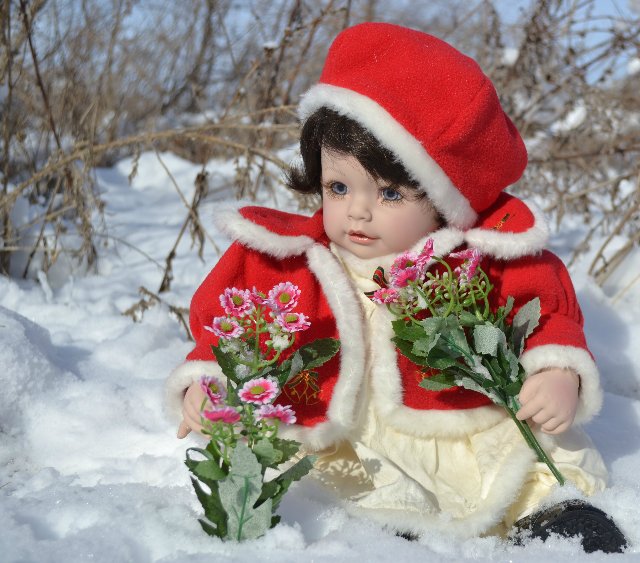 За корзинкой подснежников... Кукла Adora