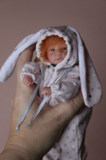 Манюня мини кукла-реборн Элины Кудрвцевой