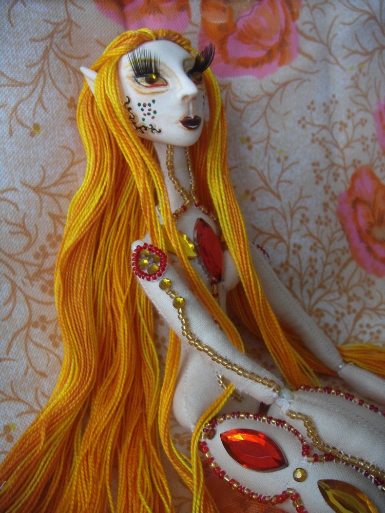 Кукольный эксперимент 4.1: кукла в смешанной технике. Отделка тела (фото 2)