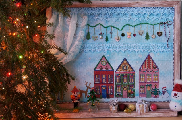 Новый год ручной работы . Вышивка