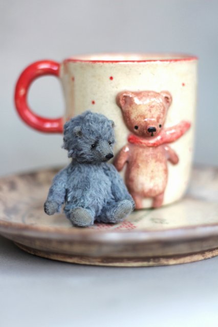 Миниатюрный мишка Дождик. Авторская игрушка ручной работы Татьяны Матляк (фото 6)