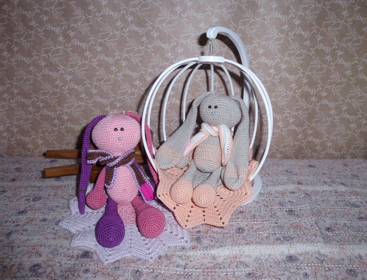 Мои новые вязаные зайчики: Роза и Тимофей II (фото 7)