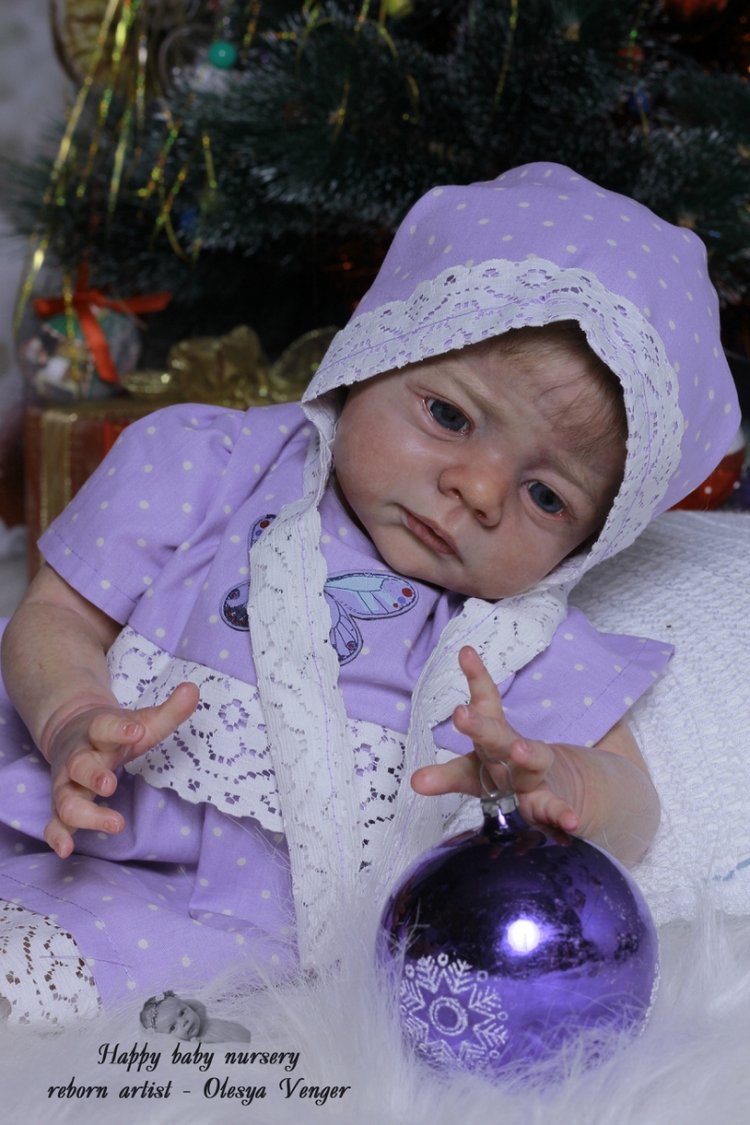 Моё предновогоднее чудо, моя Карлотта. Кукла реборн Олеси Венгер (фото 8)