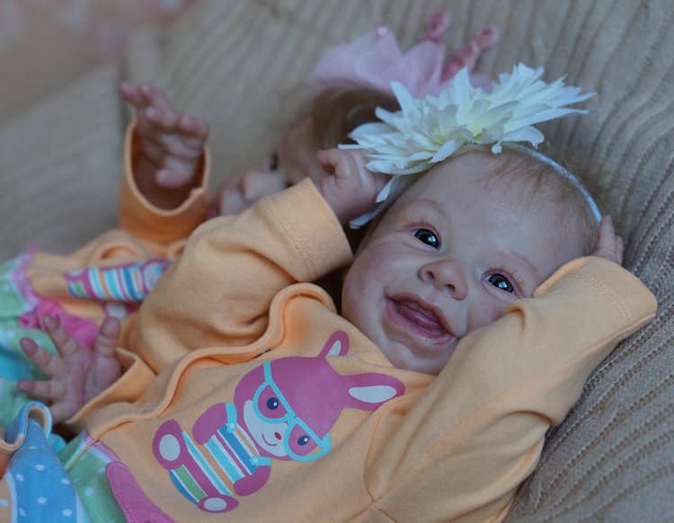 Моя улыбающаяся малышка реборн Харпер (фото 4)
