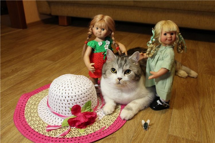 "Живая шляпа". Куклы Rosemarie Anna Muller (фото 6)