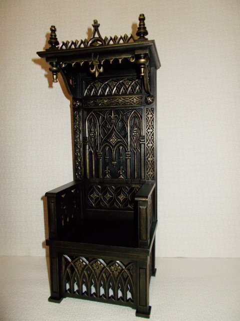 Эксклюзивный кресло-трон в готическом стиле (фото 5)