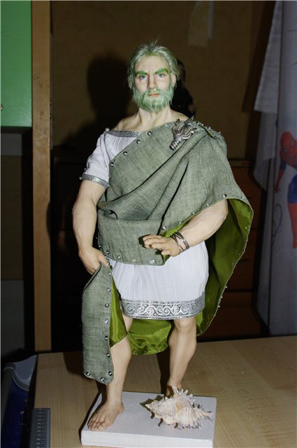 Посейдон и Добрый Гном. Авторские куклы из фимо (фото 7)