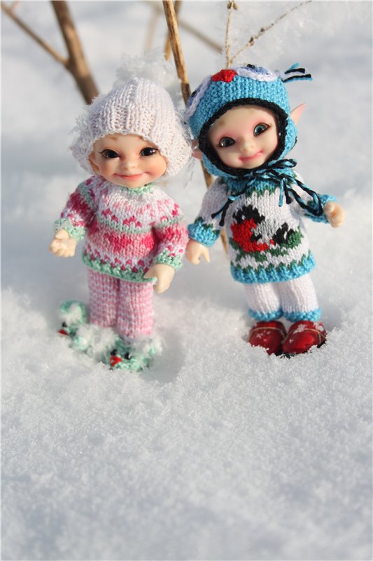 Зимняя прогулка моих крошек! Реалпуки Pupu и реалпуки Сосо