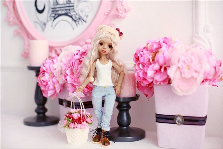 Разрешите представить - девчонка-шоколадка. Авторская шарнирная кукла (фото 6)