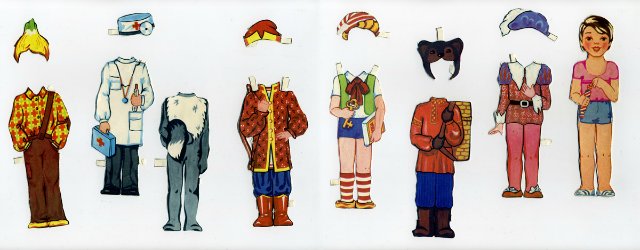 Бумажные куклы для вырезания моего детства