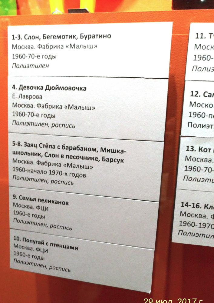 Выставка «Все лучшее – детям. Игрушки 1950–1980 годов из коллекции Сергея Романова». Часть 2