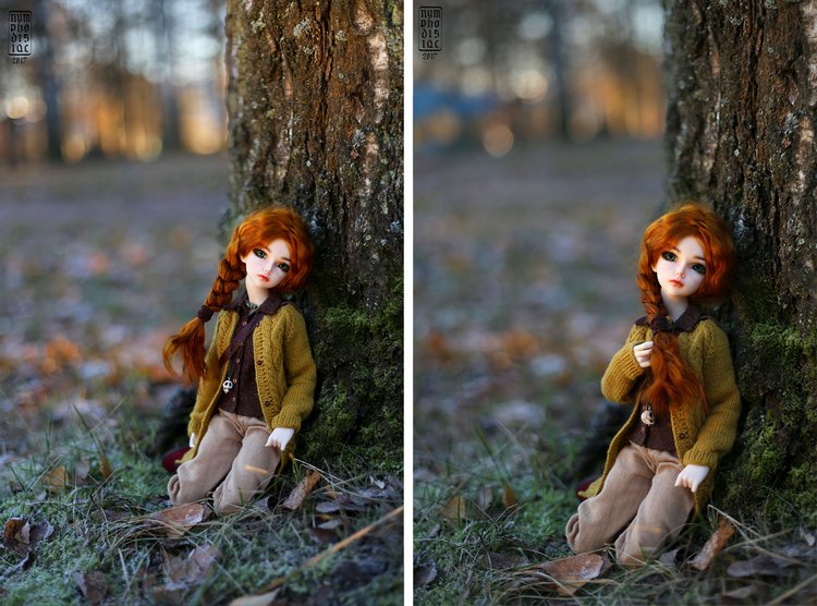 Мирвен в парке в последние дни осени