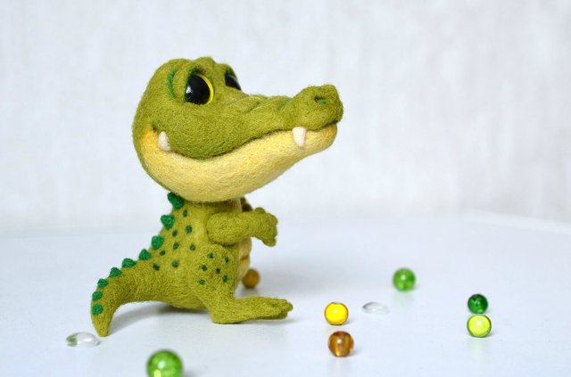 Крокодильчик Стив. Игрушка валянием своими руками (фото 5)
