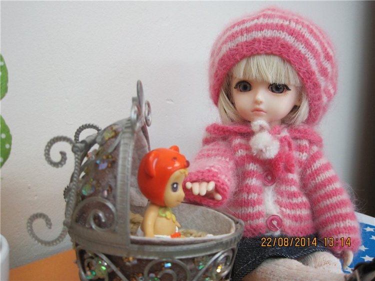 Обновочки для Анечки. Куколка БЖД из молда Близнецы от Кастом Хаус, рост 24 см (фото 7)