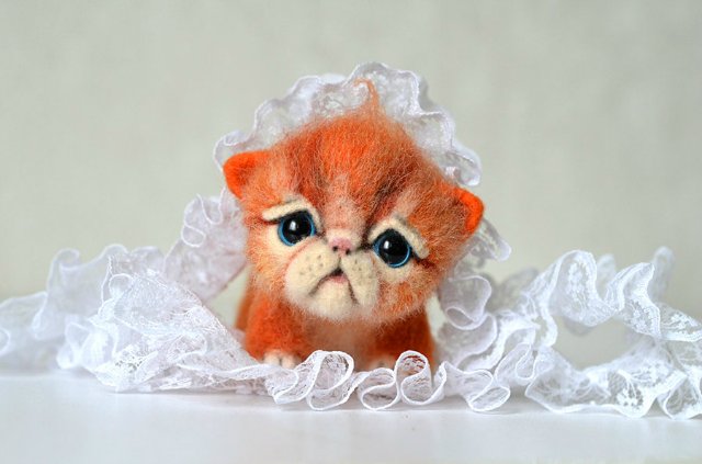 Летние мурчалки. Игрушки валянием из шерсти ручной работы (фото 6)