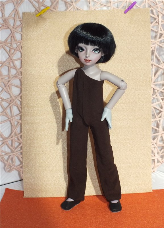 Как из идеи вязаного платья получается шитый комбинезон... или чего хотят наши куклы (фото 3)