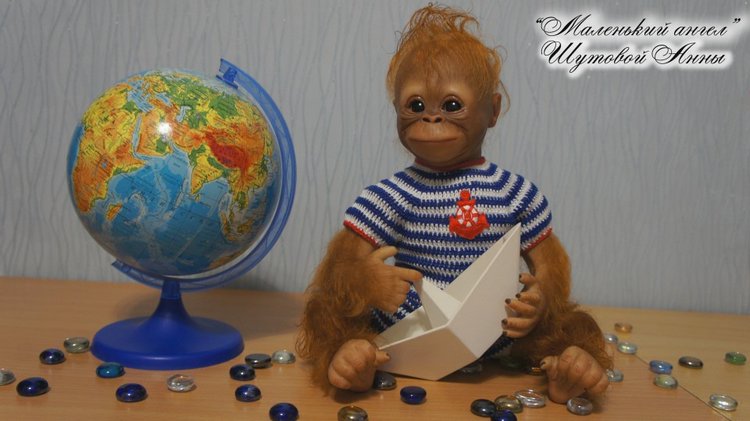 Орангутанчик Смайлик. Кукла-реборн Шутовой Анны (фото 9)