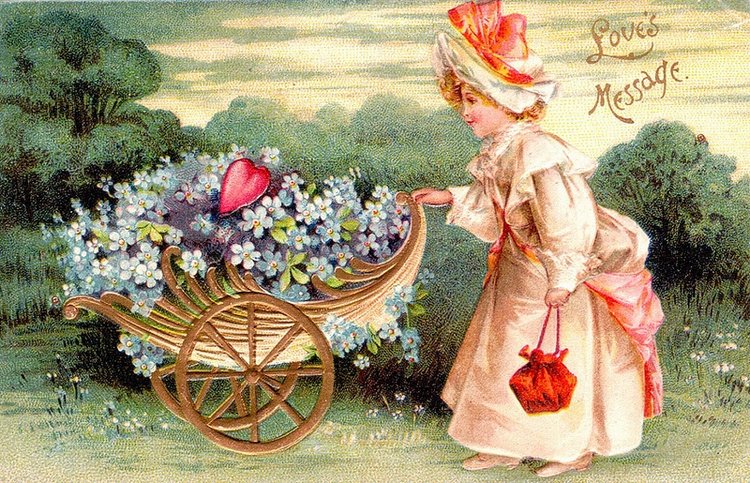 Старинные открытки с Денем Святого Валентина | Бэйбики Старинные открытки с Денем Святого Валентина