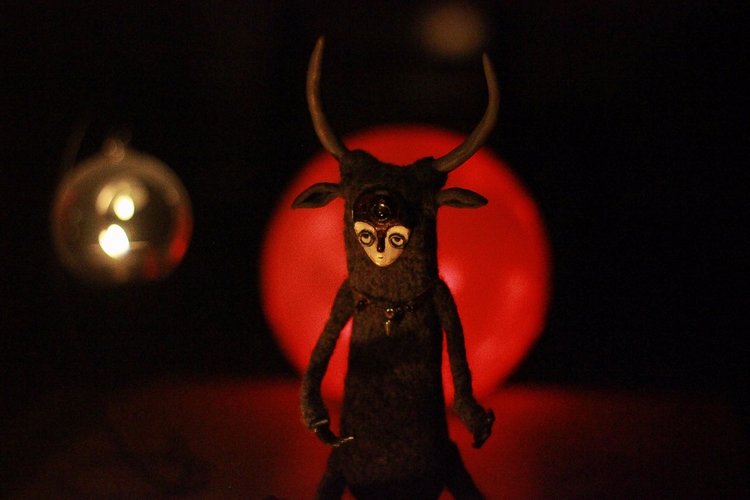 Имп Красного солнца — Авторские куклы из шерсти (валяние): сухое