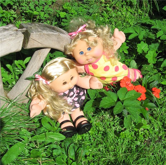 Выходной на природе — Куклы Cabbage Patch Kids (Капустки): винтаж 80 (фото 7)