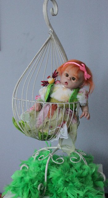 Чудо в перьях, кукла-реборн Элины Кудрявцевой