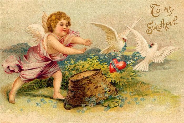 Старинные открытки с Денем Святого Валентина | Бэйбики Старинные открытки с Денем Святого Валентина