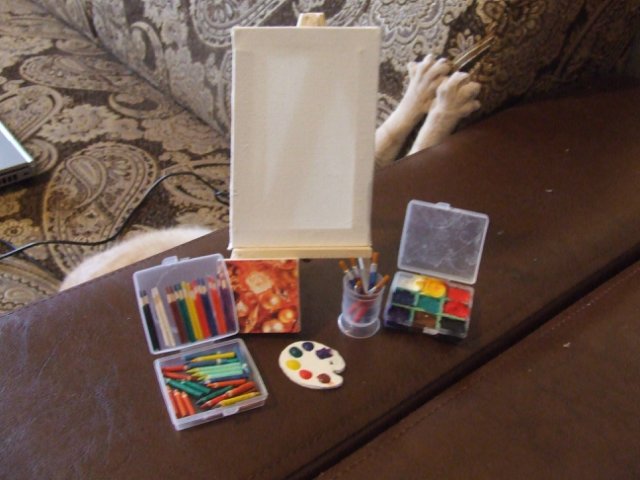 Мастер-класс "Создание принадлежностей для художника. Масштаб 1:12"