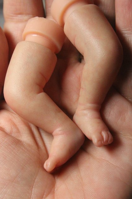 Манюня мини кукла-реборн Элины Кудрвцевой (фото 4)