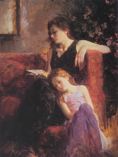 Мама и дети в работах Пино Даени (фото 6)