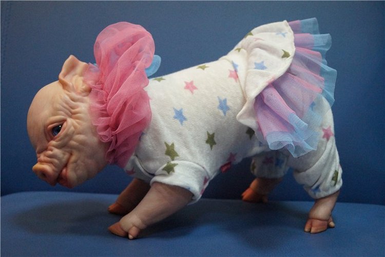 Пухля в новом образе-свинка реборн Рязановой Елены