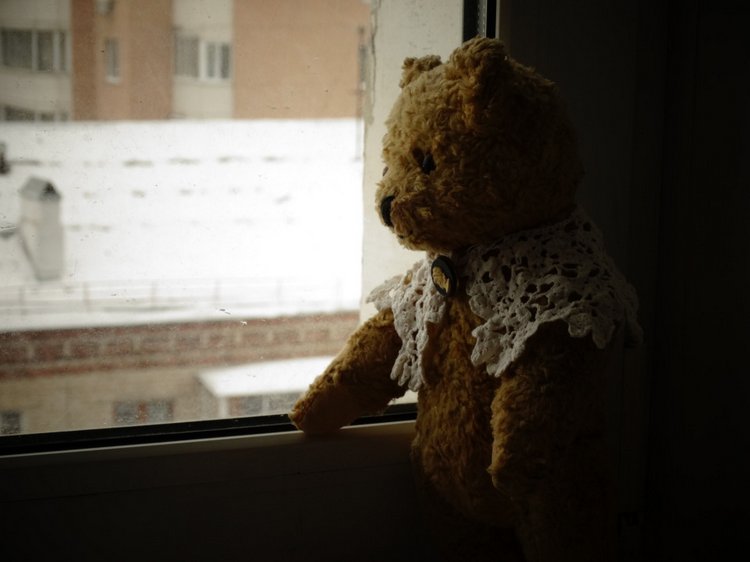 Одинокий мишка — Игрушки СССР и советского детства: резиновые