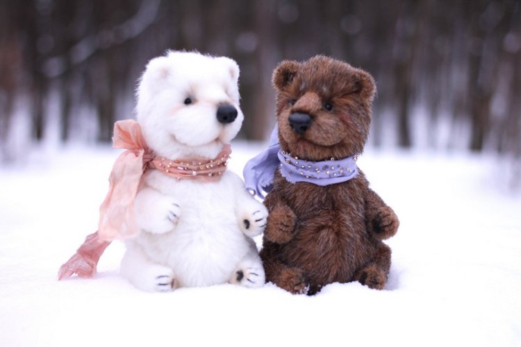 Три толстячка. Медвежата и котенок - игрушки ручной работы (фото 3)