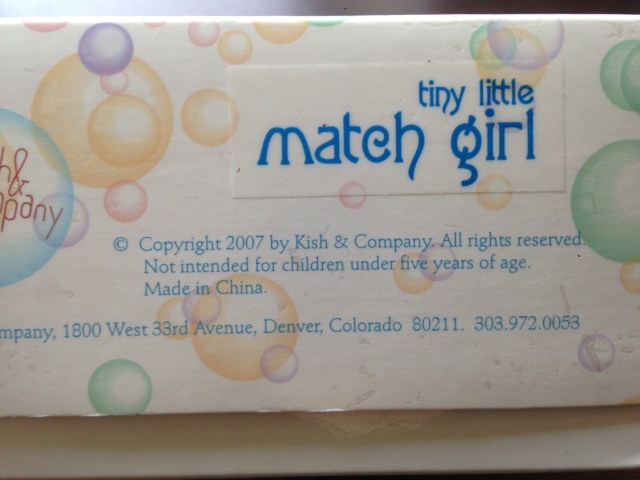 Моя новенькая куколка от H. Kish - Девочка со спичками (фото 3)