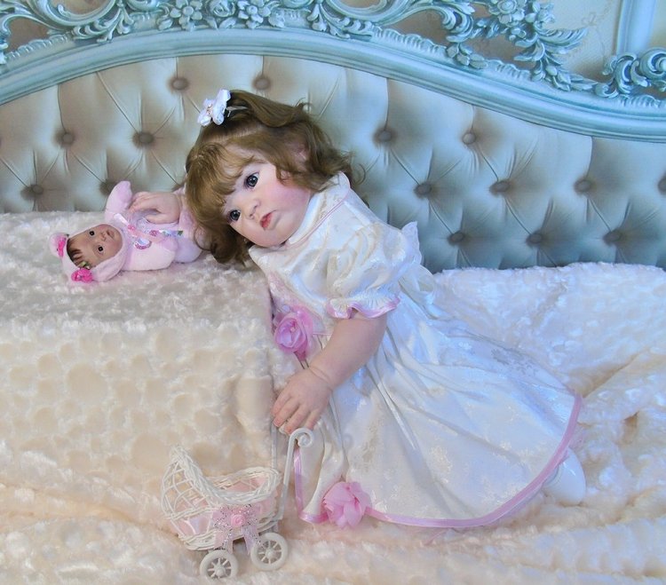 Милая девочка Гулечка — Обучение реборнингу: роспись