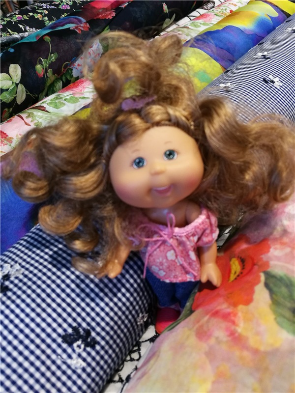 Весенний коллаж тканей — Куклы Cabbage Patch Kids (Капустки): винтаж 80