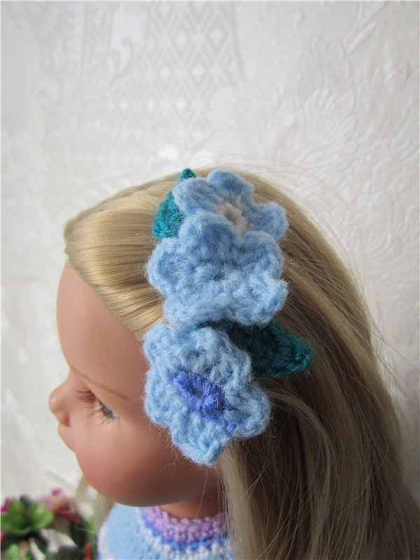 ... И заколка с незабудками для куклы своими руками (фото 4)