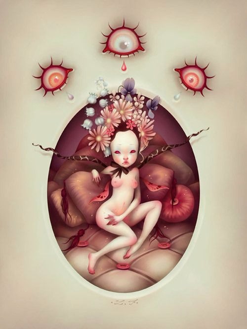 Сюрреалистические иллюстрации французской художницы Элоди LostFish или еще раз об Алисе