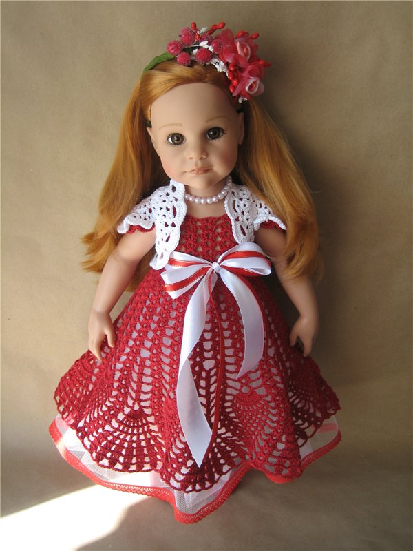 Наряд №2... вишневый) — Одежда и обувь для кукол своими руками: фото (фото 4)