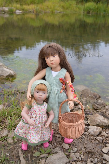 Француженка в провинции. Куклы Sylvia Natterer finouche от Petitcollin и minouche от Kathe Kruse