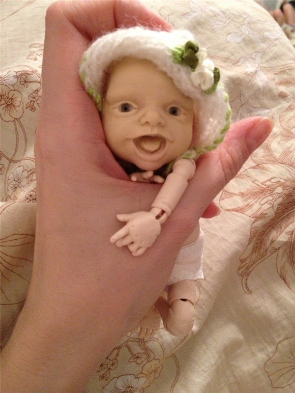 Мордашка-улыбашка. Авторская кукла (фото 7)