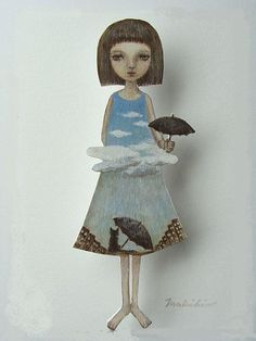 Удивительные бумажные куклы японской художницы Maki Hino