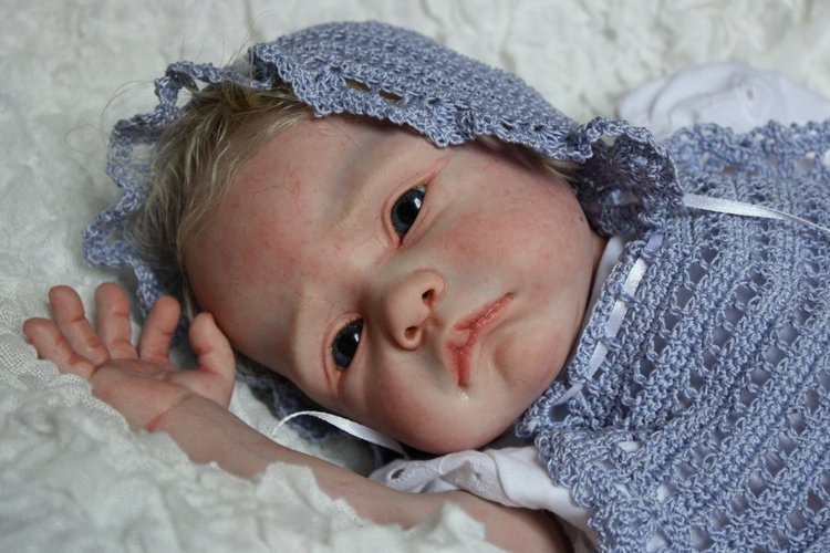 Куклы Реборн. Малышка в голубом (фото 8)